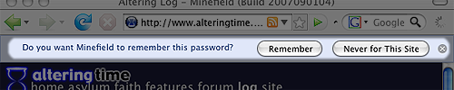 The new password UI.