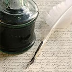 The noble writers I link to here do their first drafts with a quill.